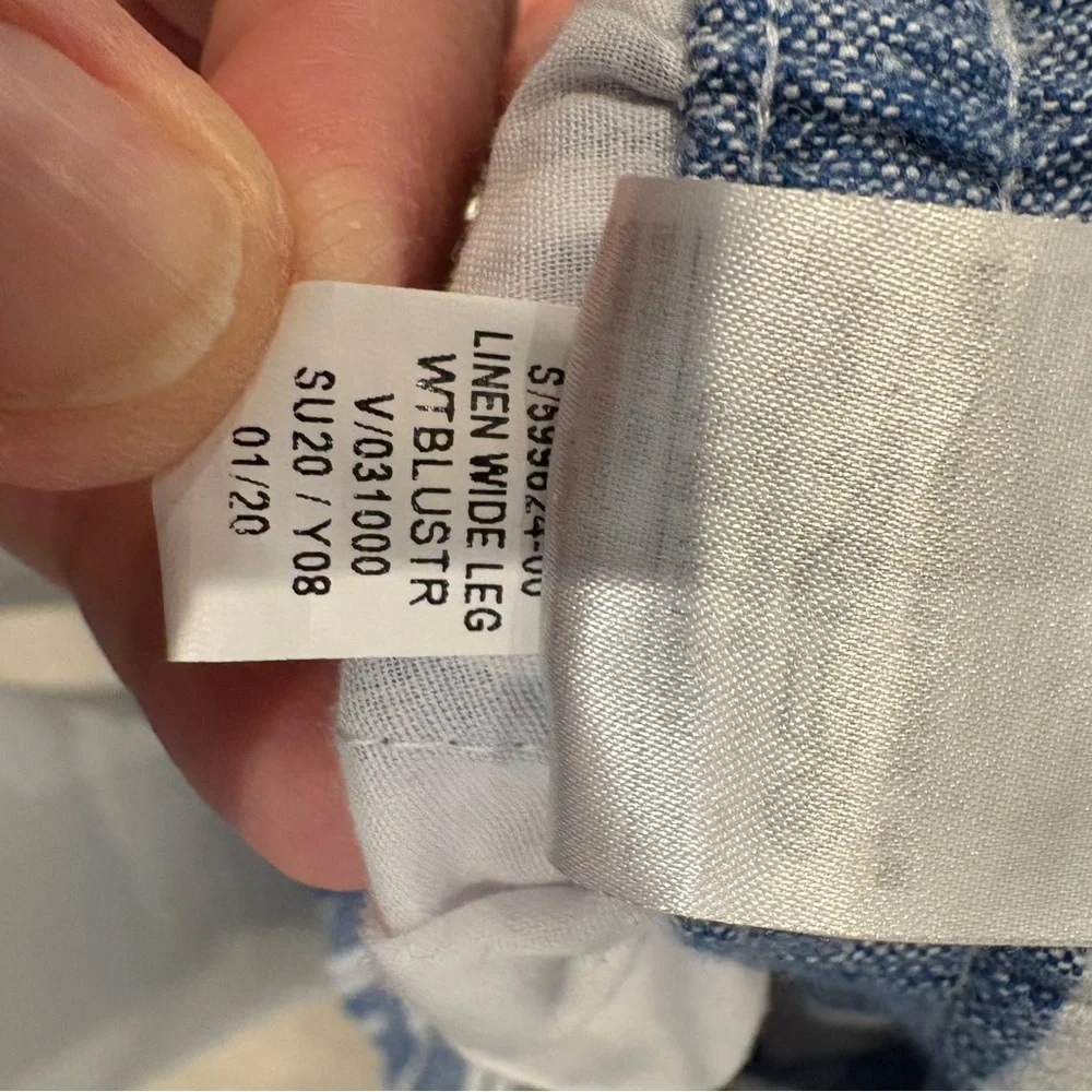 Old Navy linen Striped Blue and White Pants - Picture 9 of 10